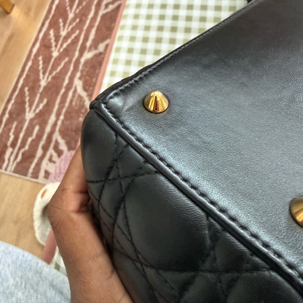 Dior Black Quilted Mini Lady Bag with Gold Hardware - Picture 9 of 16